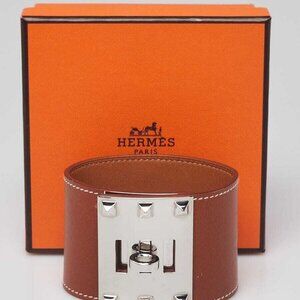 Hermes Fauve Swift Leather Palladium Plated Kelly Extreme Size L